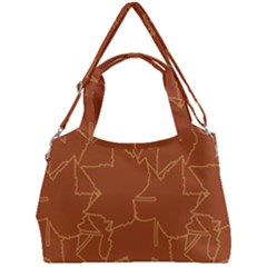 Autumn Leaves Repeat Pattern Double Compartment Shoulder Bag by Ravend