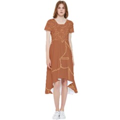 Autumn Leaves Repeat Pattern High Low Boho Dress by Ravend