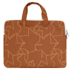 Autumn Leaves Repeat Pattern Macbook Pro 16  Double Pocket Laptop Bag  by Ravend