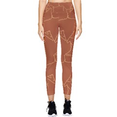 Autumn Leaves Repeat Pattern Pocket Leggings  by Ravend