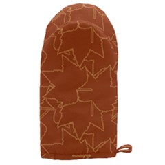 Autumn Leaves Repeat Pattern Microwave Oven Glove by Ravend