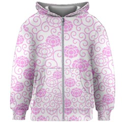 Peony Asia Spring Flowers Natural Kids  Zipper Hoodie Without Drawstring by Ravend