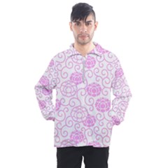 Peony Asia Spring Flowers Natural Men s Half Zip Pullover by Ravend