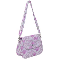 Peony Asia Spring Flowers Natural Saddle Handbag by Ravend