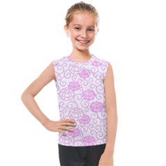 Peony Asia Spring Flowers Natural Kids  Mesh Tank Top by Ravend