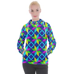 Pattern Star Abstract Background Women s Hooded Pullover by Ravend