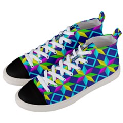 Pattern Star Abstract Background Men s Mid-top Canvas Sneakers by Ravend