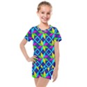 Pattern Star Abstract Background Kids  Mesh T-Shirt and Shorts Set View1