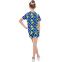 Pattern Star Abstract Background Kids  Mesh T-Shirt and Shorts Set View2