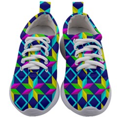 Pattern Star Abstract Background Kids Athletic Shoes by Ravend