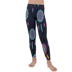 Dreamcatcher Seamless American Kids  Lightweight Velour Leggings by Ravend