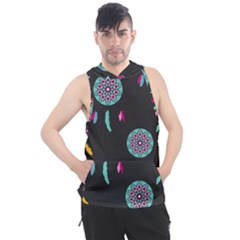 Dreamcatcher Seamless American Men s Sleeveless Hoodie by Ravend