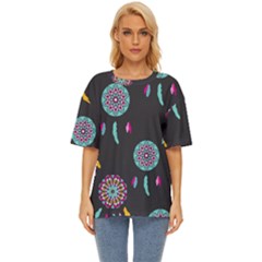 Dreamcatcher Seamless American Oversized Basic T-shirt by Ravend