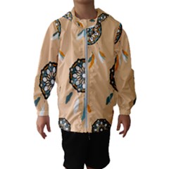 Dreamcatcher Pattern Pen Background Kids  Hooded Windbreaker by Ravend