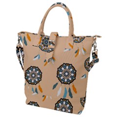 Dreamcatcher Pattern Pen Background Buckle Top Tote Bag by Ravend