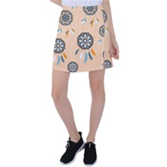 Dreamcatcher Pattern Pen Background Tennis Skirt