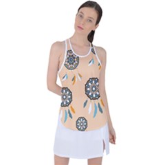 Dreamcatcher Pattern Pen Background Racer Back Mesh Tank Top by Ravend