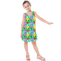 Star Texture Template Design Kids  Sleeveless Dress by Ravend