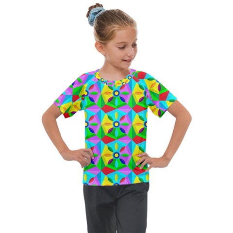 Star Texture Template Design Kids  Mesh Piece T-shirt by Ravend