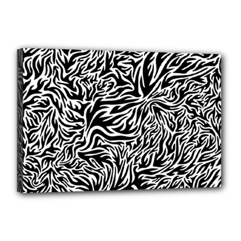 Flames Fire Pattern Digital Art Canvas 18  X 12  (stretched) by Ravend