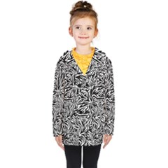 Flames Fire Pattern Digital Art Kids  Double Breasted Button Coat by Ravend