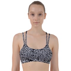 Flames Fire Pattern Digital Art Line Them Up Sports Bra by Ravend