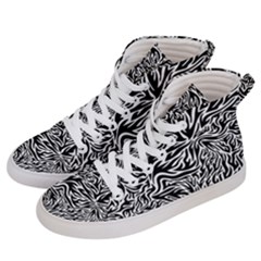 Flames Fire Pattern Digital Art Women s Hi-top Skate Sneakers by Ravend