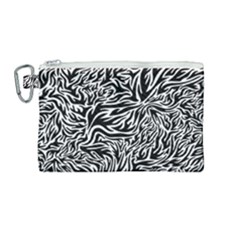 Flames Fire Pattern Digital Art Canvas Cosmetic Bag (medium) by Ravend