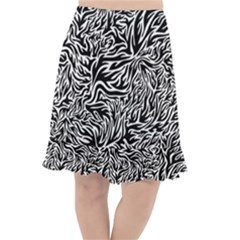 Flames Fire Pattern Digital Art Fishtail Chiffon Skirt by Ravend