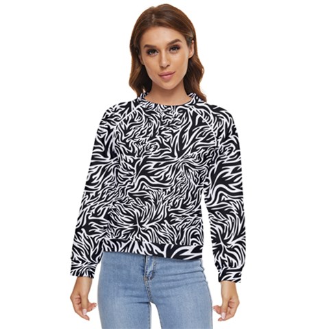 Flames Fire Pattern Digital Art Women s Long Sleeve Raglan T-shirt by Ravend