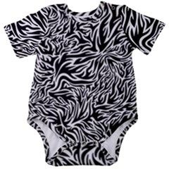 Flames Fire Pattern Digital Art Baby Short Sleeve Bodysuit by Ravend