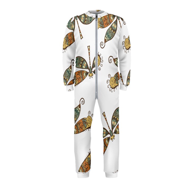 Pattern Dragonfly Background OnePiece Jumpsuit (Kids)