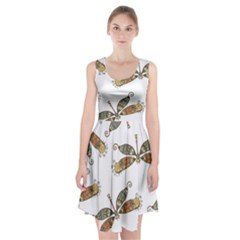 Pattern Dragonfly Background Racerback Midi Dress by Ravend