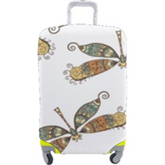 Pattern Dragonfly Background Luggage Cover (large) by Ravend