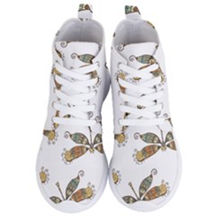 Pattern Dragonfly Background Women s Lightweight High Top Sneakers by Ravend