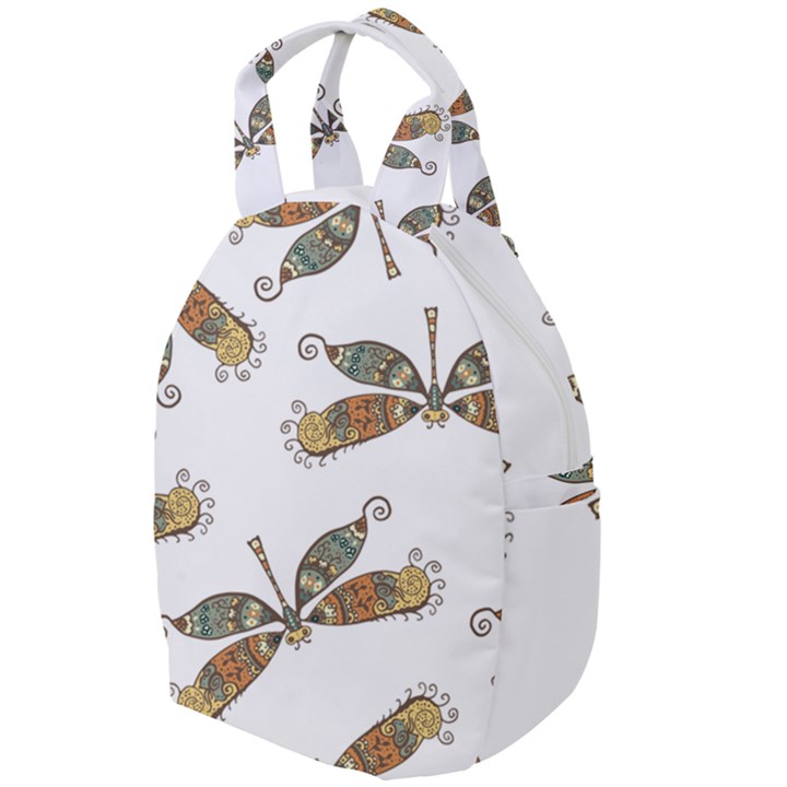 Pattern Dragonfly Background Travel Backpack