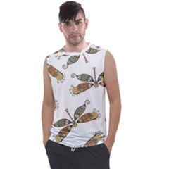 Pattern Dragonfly Background Men s Regular Tank Top by Ravend