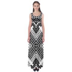 Pattern Tile Repeating Geometric Empire Waist Maxi Dress by Ravend