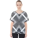 Pattern Tile Repeating Geometric V-Neck Dolman Drape Top View1