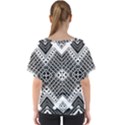 Pattern Tile Repeating Geometric V-Neck Dolman Drape Top View2