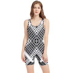 Pattern Tile Repeating Geometric Women s Wrestling Singlet