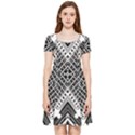 Pattern Tile Repeating Geometric Inside Out Cap Sleeve Dress View1