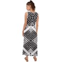 Pattern Tile Repeating Geometric V-Neck Chiffon Maxi Dress View2