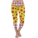 Pizza Table Pepperoni Sausage Capri Winter Leggings  View1