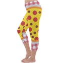 Pizza Table Pepperoni Sausage Capri Winter Leggings  View2