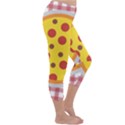 Pizza Table Pepperoni Sausage Capri Winter Leggings  View3