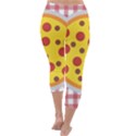 Pizza Table Pepperoni Sausage Capri Winter Leggings  View4