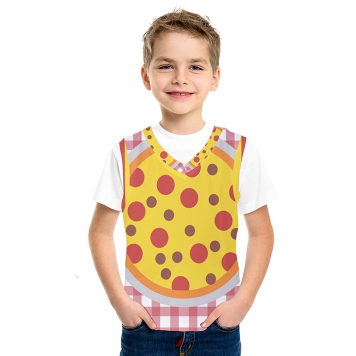 Pizza Table Pepperoni Sausage Kids  Basketball Tank Top