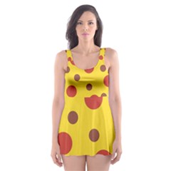 Pizza Table Pepperoni Sausage Skater Dress Swimsuit by Ravend