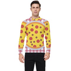 Pizza Table Pepperoni Sausage Men s Long Sleeve Rash Guard by Ravend